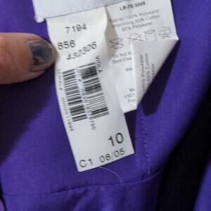 Alfred Angelo purple strapless chiffon midi dress homecoming cocktail